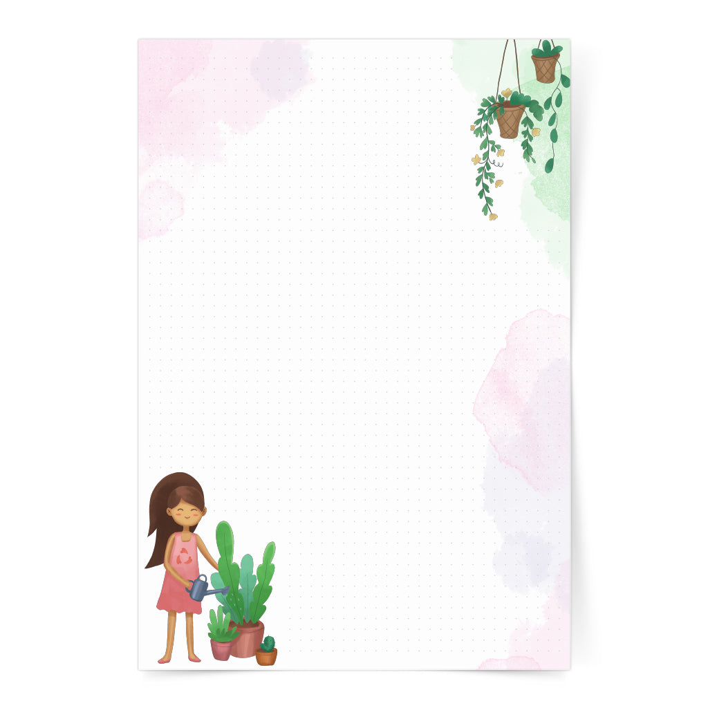 recycle green zero waste digital download printable sticker plan journal eco friendly save the planet nature girl plant 