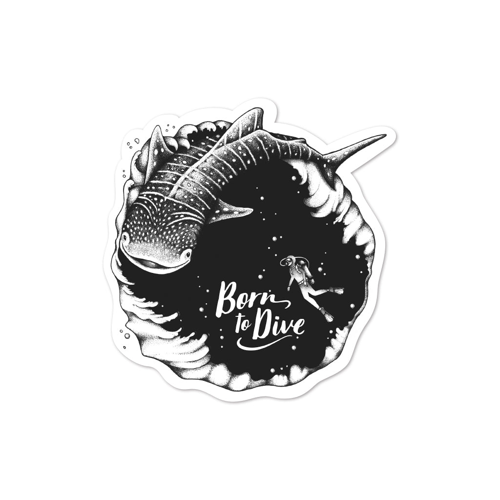 Born to Dive Waterproof Sticker