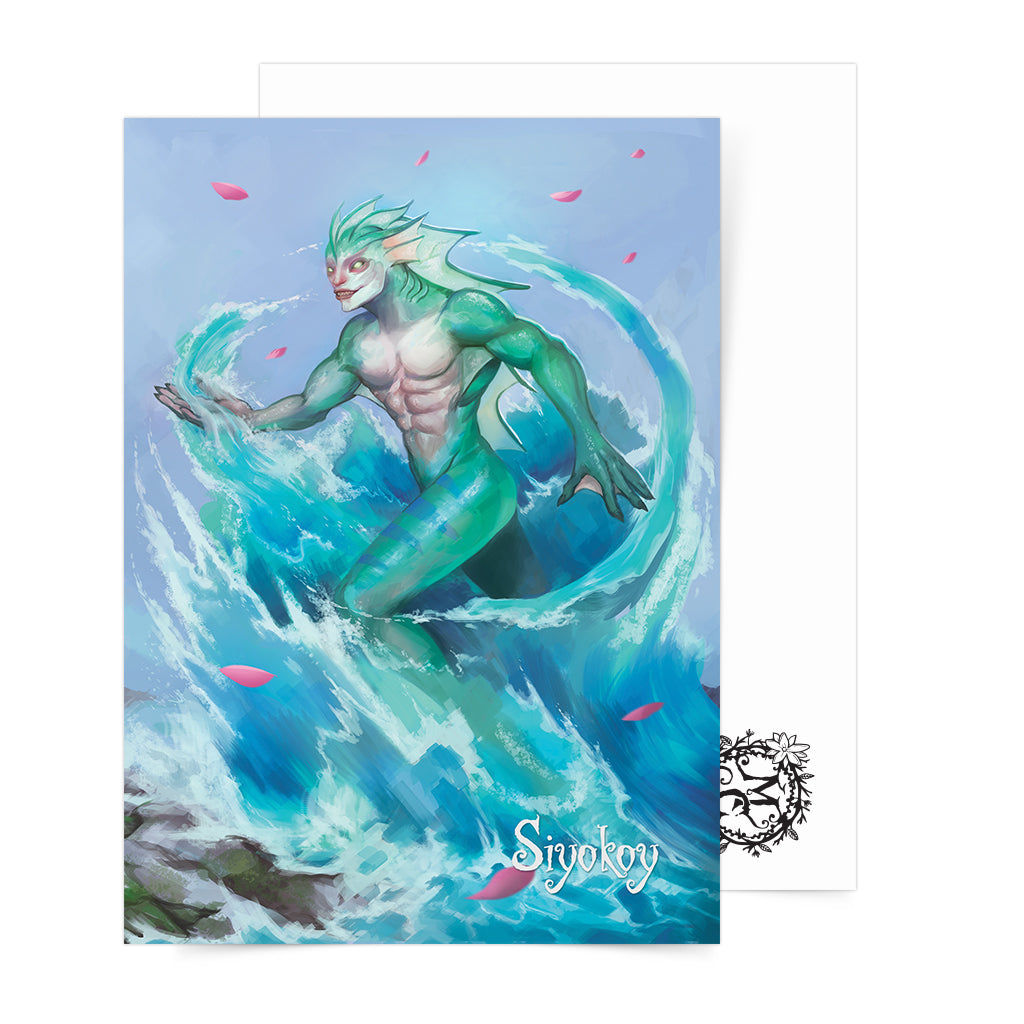 Philippine mythology mythical creature supernatural pinoy legend art fantasy myth spirit collectible mail postcrossing underwater aquatic Syokoy Bantay Tubig